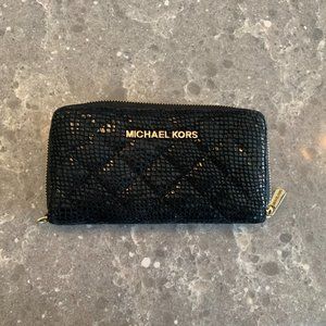 Michael Kors Black Quilted Wallet